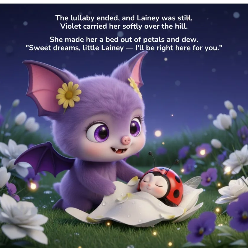 Violet carried her softly over the hill
